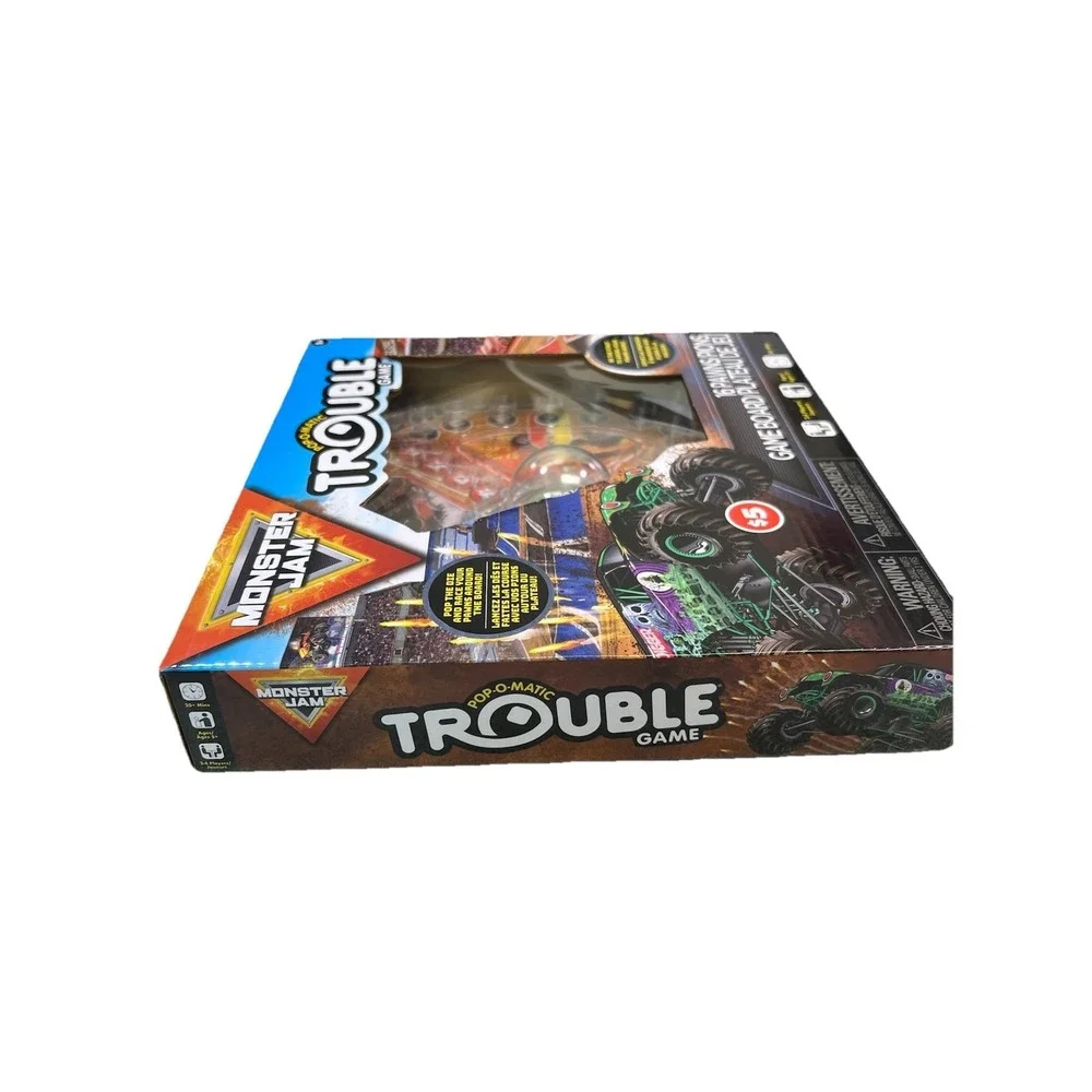 Monster Jam‎ Trouble Pop-O-Matic Board Game 2025 • New Sealed Kids Family Fun